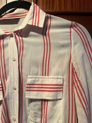 Camisa Zara Talla s Rayas Rojas y Blancas