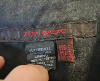 Cazadora Cuero Zara Vintage Mujer