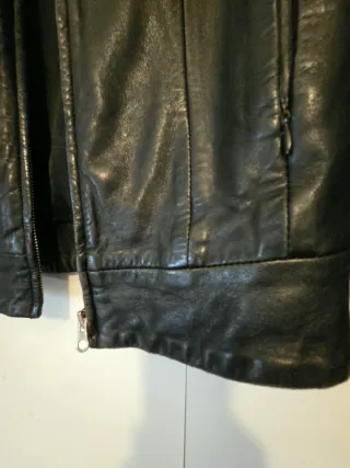 Cazadora Cuero Zara Vintage Mujer