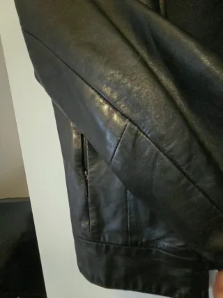 Cazadora Cuero Zara Vintage Mujer