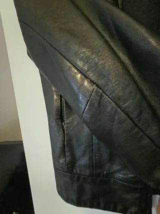 Cazadora Cuero Zara Vintage Mujer