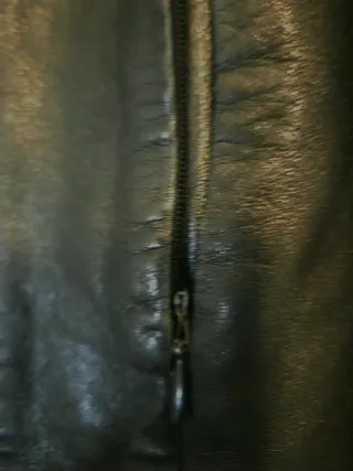 Cazadora Cuero Zara Vintage Mujer