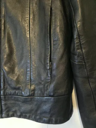 Cazadora Cuero Zara Vintage Mujer