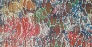 Lote Telas Bordadas y Guipur