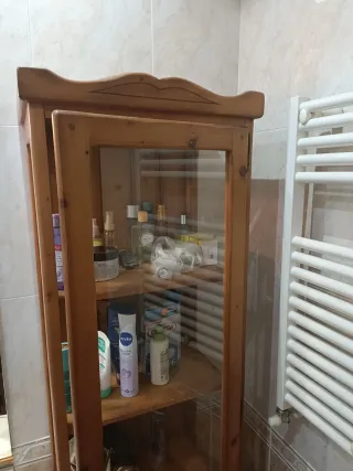Mueble Provenzal Madera y Cristal