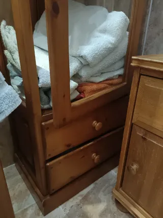 Mueble Provenzal Madera y Cristal