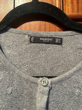 Cardigan Mango Gris Mujer