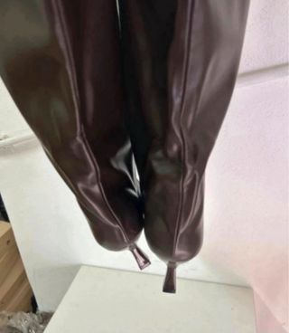 Stivali donna marrone gambale largo tg 39 nuovo