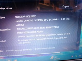PORTÀTIL HP CORE I5-HDD 250GB-RAM 4GB- LED 15"