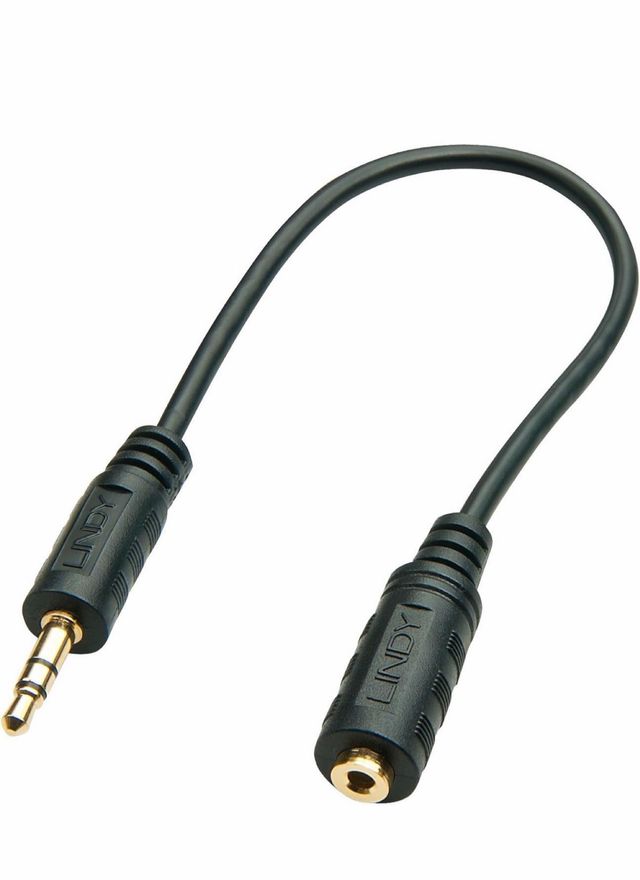 Adaptador Audio 3.5mm Macho a Hembra Lindy