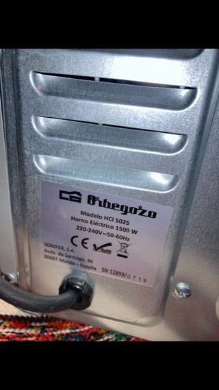 Horno sobremesa Orbegozo