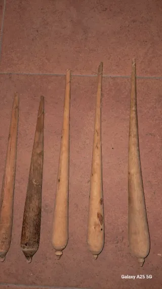 Palos para hilar lana (7 unidades)