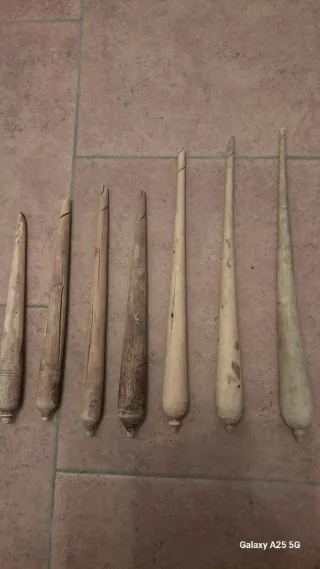 Palos para hilar lana (7 unidades)