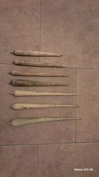 Palos para hilar lana (7 unidades)