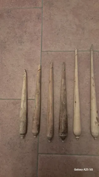 Palos para hilar lana (7 unidades)