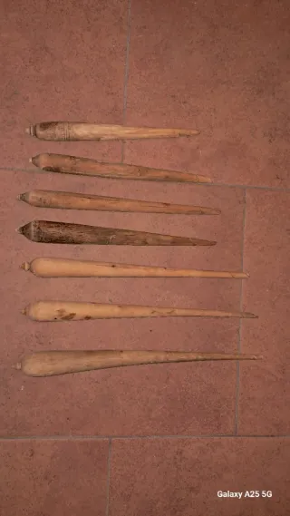 Palos para hilar lana (7 unidades)