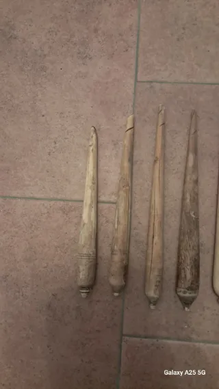 Palos para hilar lana (7 unidades)