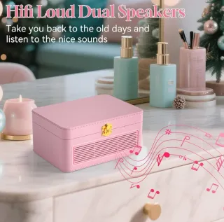 Reproductor Música Vintage Rosa