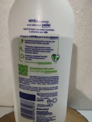 Nivea Naturally Good Crema Corpo 350ml