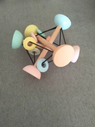 Sonajero Montessori Madera Colores Pastel