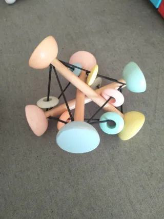 Sonajero Montessori Madera Colores Pastel