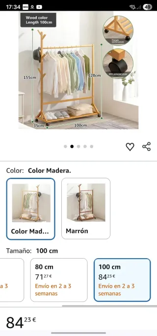 Burros ropa, percheros  de madera y modulos cajone