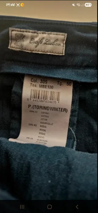 Pantaloni uomo blu