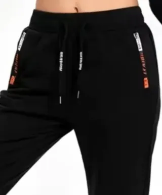 Pantaloni tuta donna felpati neri