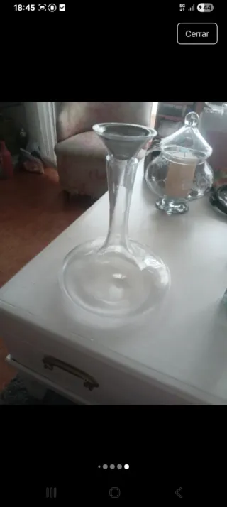 Decantador de cristal para vino
