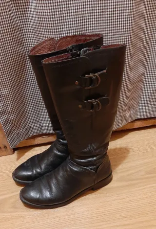 Botas de piel negras talla 37.5