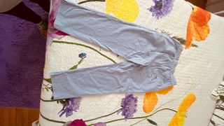 Pantalones Zara Rayas Azul Blanco