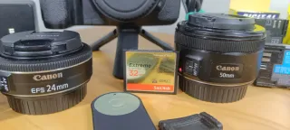 Canon 7D + 24 mm 2.8 stm + accesorios