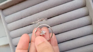 Pendientes Aro Plata Mariposa Morada