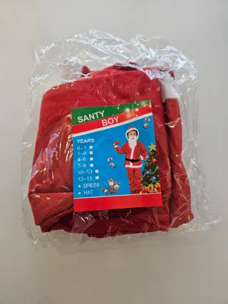 Vestito Babbo Natale Bambino Rosso