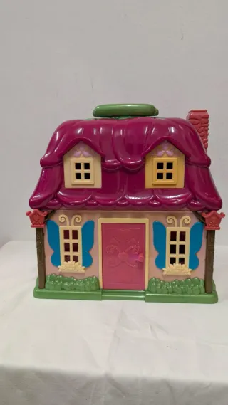 Casa de muñecas plegable con accesorios