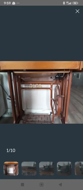 Máquina de coser Alfa antigua