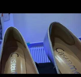 Scarpe décolleté argento tacco alto 10 cm