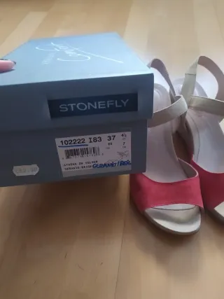 Sandalias Stonefly T37 Beige y Rojo