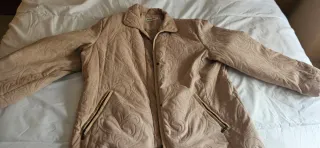 Chaqueta de piel beige