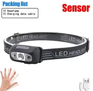 Linterna frontal LED con sensor