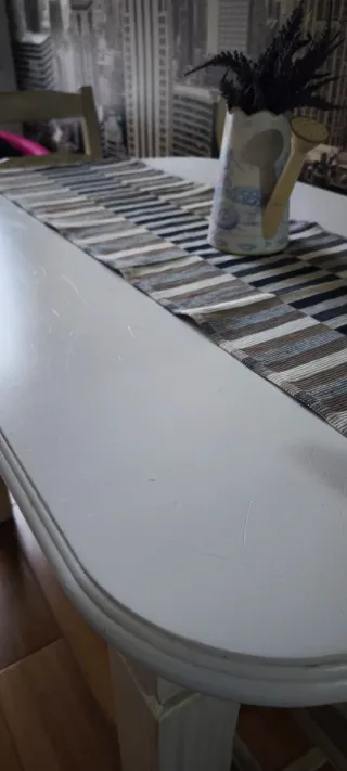 Mesa madera de pino macizo + 2 sillas