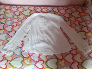 Blusa Zara Niña Blanca Talla 9