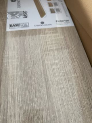 Estante flotante efecto roble nuevo sin abrir