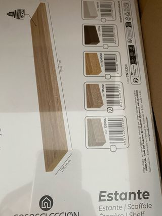 Estante flotante efecto roble nuevo sin abrir