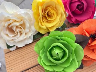 Traje Flamenca Amarillo Flores Azules T38