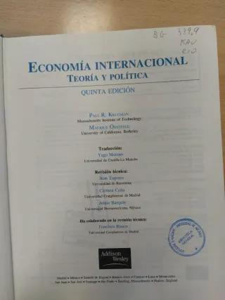 Economia Internacional - 5b: Edicion (Spanish E...
