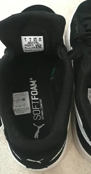 Zapatillas Puma Negras y Blancas