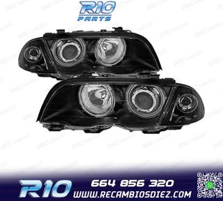 FAROS BMW E46 98-01 OJOS ANGEL NEGROS