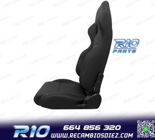 ASIENTO DEPORTIVO SEMI BAQUET UNIVERSAL LOOK SPARCO CUERO NE