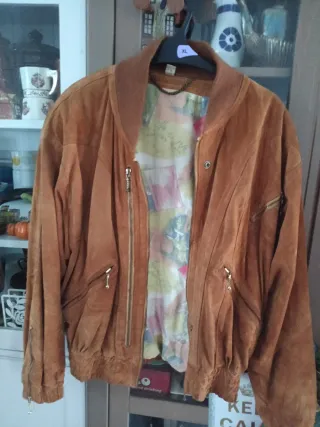 Cazadora de ante marrón Talla XL